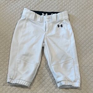Under Armour White Youth Softball Baseball Pants